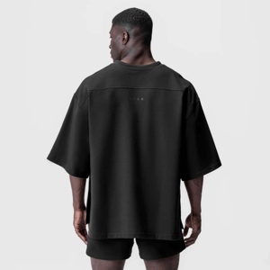 Streetwear surdimensionné en coton personnalisé, coupe ajustée, T-shirts pour hommes de haute qualité à imprimer avec une mode urbaine confortable - Product Image 2
