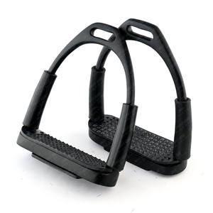 Recién llegado, estribos occidentales con estribos de doble articulación extra anchos para montar a caballo con almohadilla de goma, empuñadura de goma antideslizante - Product Image 1