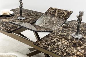 Juego de comedor convertible de acero inoxidable con diseño moderno para uso doméstico, apartamento, hotel y Villa - Product Image 4