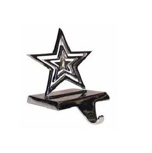 Star Gold Wired Christmas Stocking Holder Medias de Navidad con el uso de esta media de copo de nieve envuelta iluminada - Product Image 2