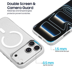 Coque de téléphone personnalisée avec aimant puissant semi-transparent mat et pare-chocs en TPU pour iPhone 17 Pro Max 18 Pro Max - Product Image 3