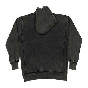 Sweat à capuche thermique à épaules tombantes, logo personnalisé, surdimensionné, délavé à l'acide, 100% coton, respirant, pour homme - Product Image 6