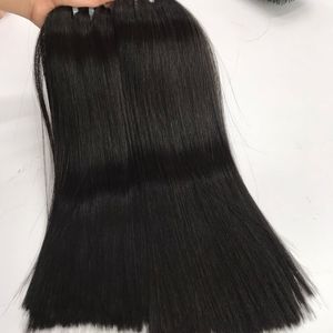 เครื่องต่อผมเรมี่แบบตรงความละเอียดสูงแวววาวและเรียบเนียนไม่หลุดร่วงเครื่องปักลูกไม้แบบคู่สีเข้มกว่า - Product Image 1