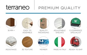 Terraneo <b>TV</b> <b>Stand</b> with 2 Doors and Central Drawer Minimalist Modern Design Floor <b>Mount</b> for Living Room Made in Italy - Product Image 6