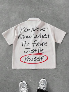 High Quality Men's Oversized Zip Collar Casual <b>Shirt</b> New Summers Street Sportswear Custom Digital Printing Football Jersey - Product Image 2