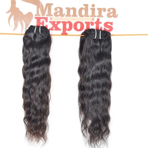 100% Raw cutícula alineada al por mayor virginal color negro tejido ondulado paquetes máquina doble trama Templo Vietnamita cabello humano - Product Image 5