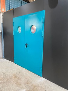 Portes en verre en acier inoxydable de haute qualité, à une ou deux battants, résistantes au feu, insonorisées, contemporaines, en fibre de verre, diverses - Product Image 2