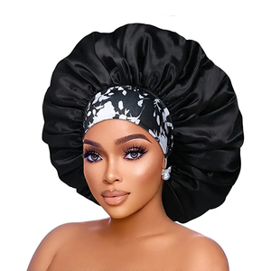 Logo personnalisé Bonnets en satin doux Bonnet pour cheveux de créateur pour femmes Couleur personnalisée élégante Taille jumbo régulière disponible pour les dames - Product Image 1