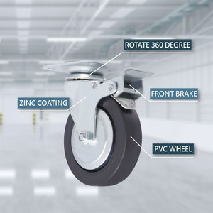 CCE 4 pulgadas rueda giratoria resistente con Pedal de acero - Product Image 3