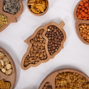 Bandeja para Aperitivos de Madera de Haya al por Mayor |   Plato para Servir Pequeño de 2 Secciones - Product Image 2