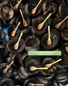 ชามกะลามะพร้าวพร้อมช้อนชุดกะลามะพร้าวใช้งานฝีมือเป็นมิตรต่อสิ่งแวดล้อมทำจากเวียดนาม - Product Image 4