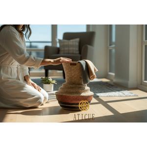 Maceta Decorativa Artesanal ATICUE de 8x15 Pulgadas con Forma de Surahi, Cesta Multiusos para Plantas - Product Image 2