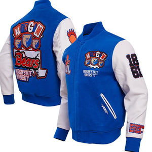 แจ็กเก็ตเบสบอลแขนยาวสำหรับทั้งชายและหญิงผ้าคอตตอน100% พิมพ์ลายเอมบ์สำหรับใส่เล่นกีฬาฤดูหนาวโลโก้ได้ตามต้องการ - Product Image 1