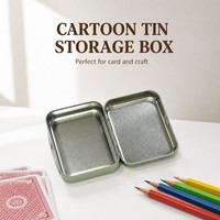 Boîte de rangement en fer blanc vide pour collection de jouets, cartes, outils, artisanat, cadeaux et souvenirs pour enfants - Vente en gros