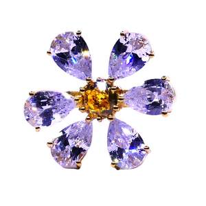 Bague de style classique en argent sterling 925 plaquée or avec zircon cubique - Product Image 3