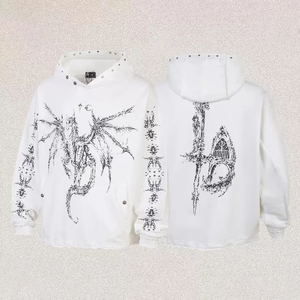 Sudadera con Capucha Personalizada para Hombre, Estilo Urbano, 100% Algodón, Sin Forro, Lavado Ácido, Corte Regular, Impresión Serigráfica, Ecológica, para Invierno - Product Image 3