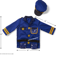 Ensemble d'habillage de costume de jeu de rôle d'officier tactique extérieur pour enfants