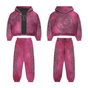 ชุดวอร์มเทรนดี้สำหรับฤดูหนาวแบบยูนิเซ็กซ์ ชุดออกกำลังกายผู้ชายและผู้หญิง คุณภาพสูง ผ้าฝ้าย 100% น้ำหนักปานกลาง ระบายอากาศได้ดี - Product Image 2