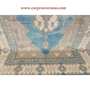 Tapis turc en laine de style bohème doux et élégant, fait à la main, taille personnalisée, antidérapant et adapté aux animaux domestiques pour la zone de vie à la maison - Product Image 4