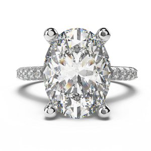 แหวนแต่งงานคาลิสต้าประดับเวียดนาม10K สีขาวทองคลาสสิก - Product Image 5