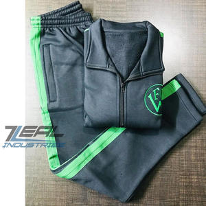 Survêtements personnalisés en coton et polyester pour hommes et femmes, ensembles de polaire d'entraînement de jogging avec sérigraphie brodée - Product Image 1