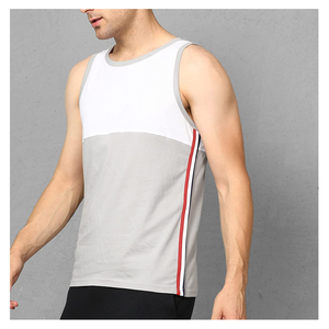 Últimas camisetas sin mangas casuales personalizadas para hombres 100% algodón gimnasio Fitness chaleco para deportes correr al aire libre de punto-de moda para ropa de gimnasio - Product Image 3