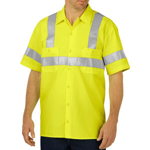 Chemise de sécurité à manches longues haute visibilité, réfléchissante, séchage rapide, respirante, en polyester, personnalisable avec logo - Product Image 5