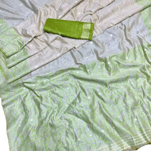 Tela pura y suave con estampado Digital para novia, boda especial y compromiso, color precioso especial, Sari elegante con blusa sin costuras - Product Image 1