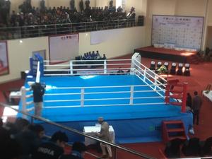 Vente en gros ring de boxe personnalisé complet jupe latérale en tissu CORDURA avec quantité minimale de commande bas à vendre - Product Image 4