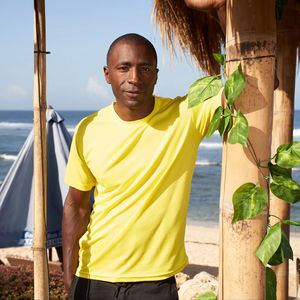 Ultifresh Unisex Woven Polyester Regular Fit Short Sleeve O-Neck <b>T</b>-<b>Shirt</b> Solid Casual Soft Breathable Eco-Friendly Water Saving - Product Image 5