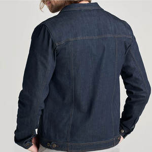 Durable <b>Men</b> <b>Jeans</b> Jacket Heavy Material Outerwear with Long Sleeve Comfortable Casual Fit Winter Jacket - Product Image 4