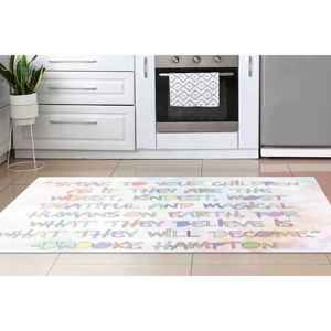 Tapis avec citation de Brooke Hampton : Tapis chenille tendance pour couloir et bureau - Product Image 5