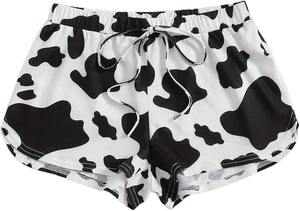 Women's High Waist Criss-Cross Denim Shorts Stretchy Straight Leg with Raw Cuffs & Hot Pattern Cotton Shorts Washed Printed - Product Image 2