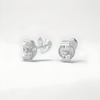Listos para Enviar: Pendientes de Plata de Ley con Forma de Corazón para Niños, con Baño de Rodio, Regalo Moderno, Directo desde España