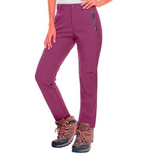 Pantalon softshell léger pour femme respirant imperméable coupe-vent pantalon d'extérieur parfait pour la randonnée, le trekking, le ski - Product Image 1