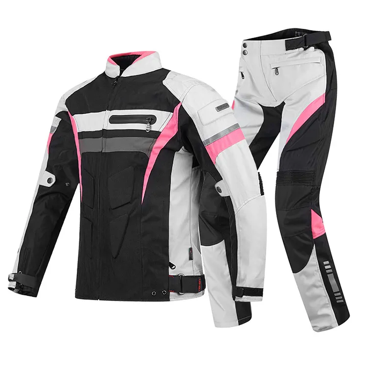 Motocross jaket Dan celana sepeda motor, Motocross Off Road tekstil dilepas pelindung reflektif CE sepeda motor Cordura jaket dan celana