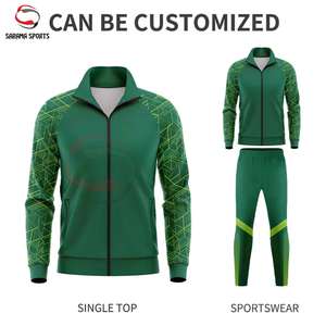 Vente en gros d'usine, survêtement de sport pour homme 100% polyester coupe-vent, ensemble de jogging 2 pièces, vêtements de sport, tenue de jogging pour la salle de sport - Product Image 2
