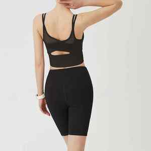 Ensembles de fitness et de gym pour femmes, 2 pièces personnalisées, vêtements de sport, de yoga, d'entraînement, vêtements de sport avec short, vêtements personnalisés - Product Image 4