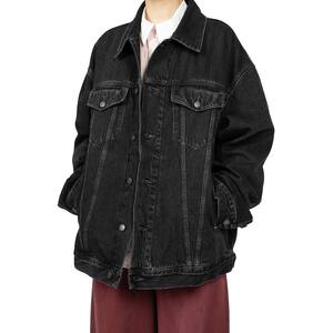 Veste en jean pour homme, marque premium, qualité d'exportation, style streetwear, bleu uni, délavage acide, panneau de travail, veste en jean pour homme 2026 - Product Image 1