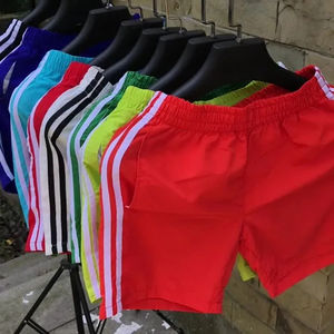 Pantalones Cortos de Nailon Personalizados OEM con Rayas, Pantalones Cortos de Playa de Poliéster con Memoria para Verano, Pantalones Cortos de Nailon con Franja Lateral para Hombre - Product Image 1