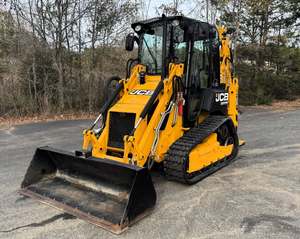 Chargeuse-pelleteuse sur chenilles JCB 1CXT d'occasion, diesel, jaune, équipement de construction - Product Image 1