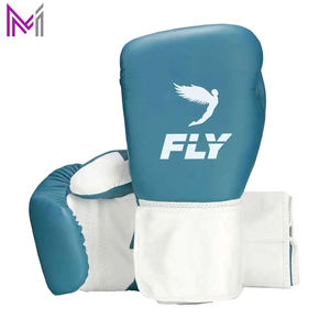 Nuevo Set de Boxeo de Cuero con Diseño Personalizado Azul y Blanco, Guantes de Sparring de Alta Calidad, Protector de Cabeza y Entrepierna, Kit Completo de MMA y Kickboxing - Product Image 2
