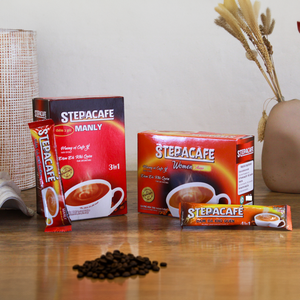 Steppacafe 255gr 15 Sticks 4in1 Premium Café Instantané pour Femmes avec Collagène et Goût Sucré Boîte Emballage Vietnam - Product Image 1