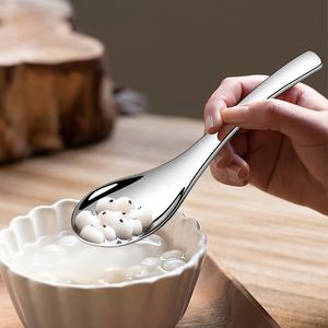 Cuchara de acero inoxidable para sopa de ramen china, cuchara grande para quenelles para restaurante,cuchara de servir perforada - Product Image 6