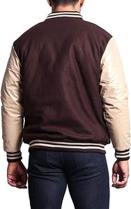 2026 En gros Vestes streetwear vierges pour hommes, Vestes bomber oversize courtes en polaire pour l'hiver, Vestes varsity vintage imprimées - Product Image 2