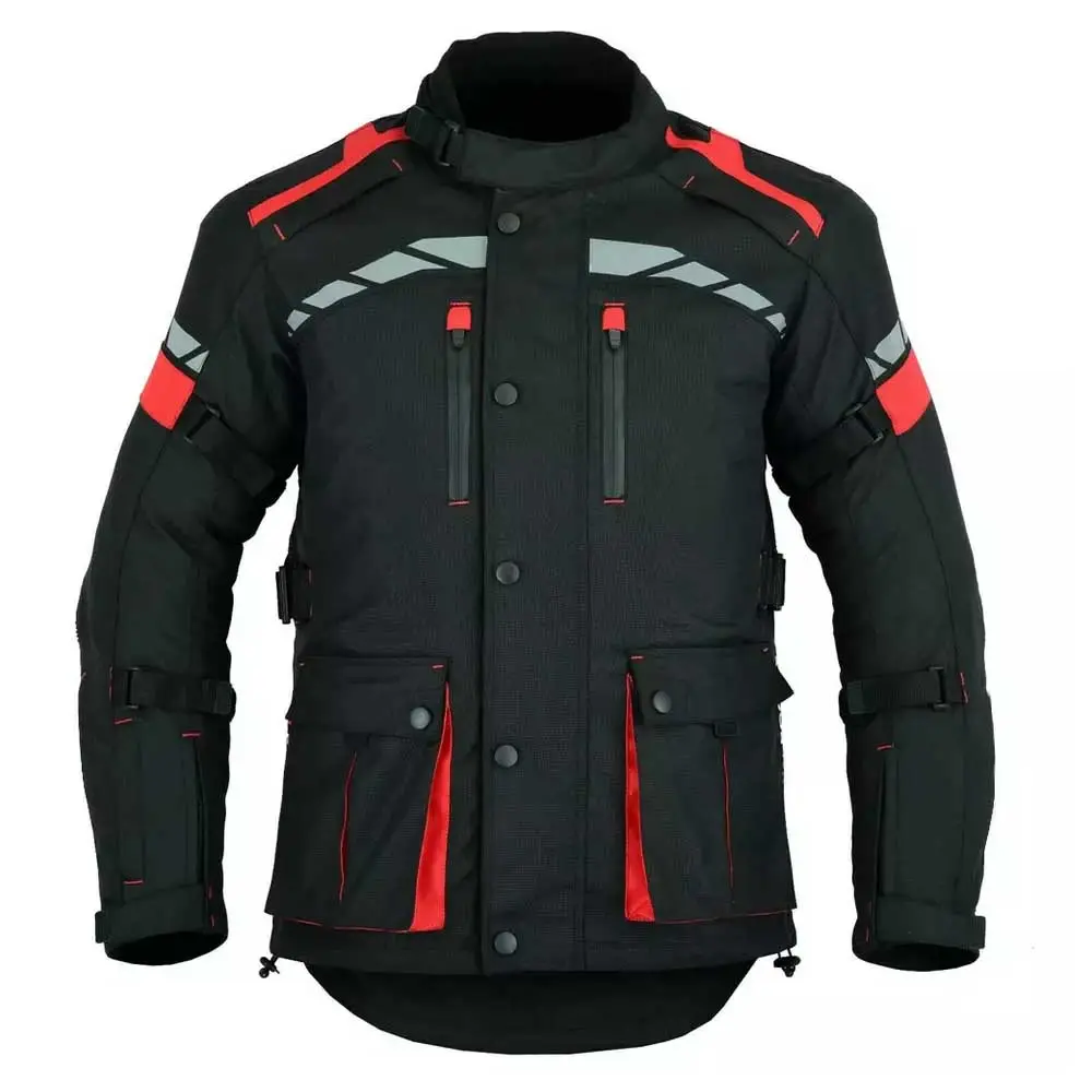 Cordura personalizada de alta calidad para hombre, servicio OEM para todas las estaciones, impermeable, para motocicleta, chaquetas de paseo