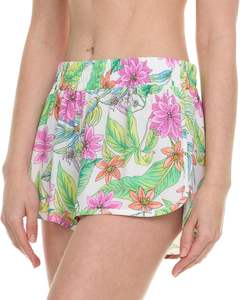 Short de bain de style vintage pour femme mignon motif solide maillot de bain de plage lavé écologique - Product Image 2