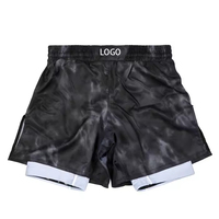 Shorts de combat MMA décontractés 2-en-1 pour hommes, 100 % coton, haute qualité, respirants, séchage rapide, écologiques, couleur unie