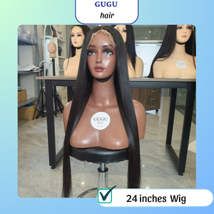 La mejor calidad Super Double Drawn Bone Straight Wig24 pulgadas 6x6 cierre Color natural Raw Extensiones de cabello humano vietnamita - Product Image 4