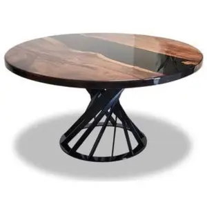 Resin Finishing Rounded Top Decorative Coffee Table Home Hotel Furniture Item Center Table Supplier & Manufacturer By India